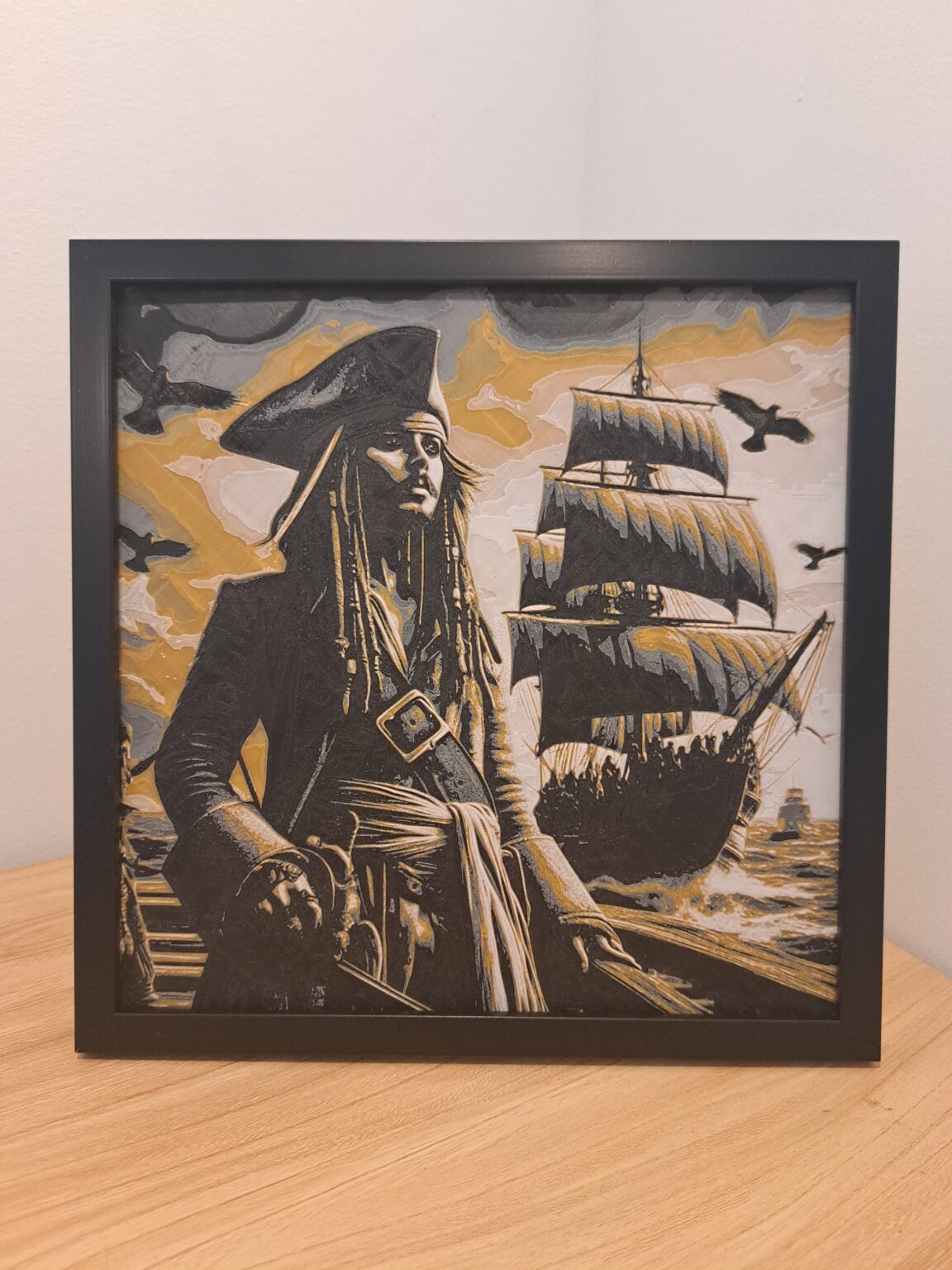 impression tableau pirate des caraibes